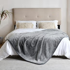 Soft Waterproof Blanket for Bed Couch Sofa, Grey, 50x60 inches | Liquid Pee Proof Pet Blanket for Dog Puppy Cat, Reversible Sherpa Fleece Blanket for Couch Cover, Furniture Protector