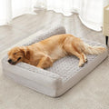 BFPETHOME Orthopedic XL Dog Beds Large Sized Dog, Washable Couch Bed | Washable Removable Cover, Waterproof Lining, Non-Slip Bottom, Large Pet Sofa for Senior Dogs, Cozy Sleeping Bed, Silver Grey