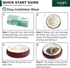 Love's cabin Round Donut Cat and Dog Cushion Bed, 20in Pet Bed for Cats or Small Dogs, Anti-Slip & Water-Resistant Bottom, Super Soft Durable Fabric Pet beds, Washable Luxury Bed Burgundy Stripe