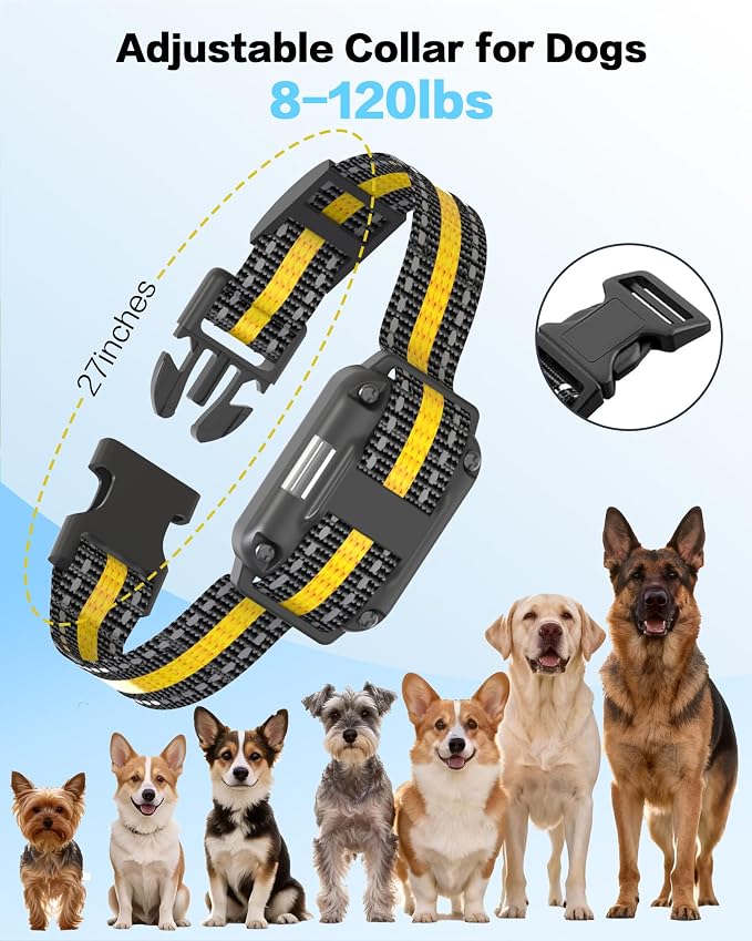 Dog Shock Collar 2 Pack, Rechargeable Dog Training Collar with Remote for Large Medium Small Dogs, 3300FT Waterproof Shock Collar with Beep Vibration and Shock Modes