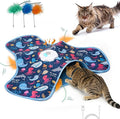 Interactive Cat Toy, Cat Toys Interactive with Touch Activation, Interactive Cat Toys for Indoor Cats with Moving Feather & Mouse Sounds, Cat Toys for Bored Indoor Adult Cats