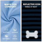 KYEESE 2Pack Dog Shirt, Soft Striped Dogs T Shirts, Lightweight Pet Tank Top, Sleeveless Dog Shirt for Small Dogs, Stretchy Comfortable Pet Vest, Dark Blue, Large