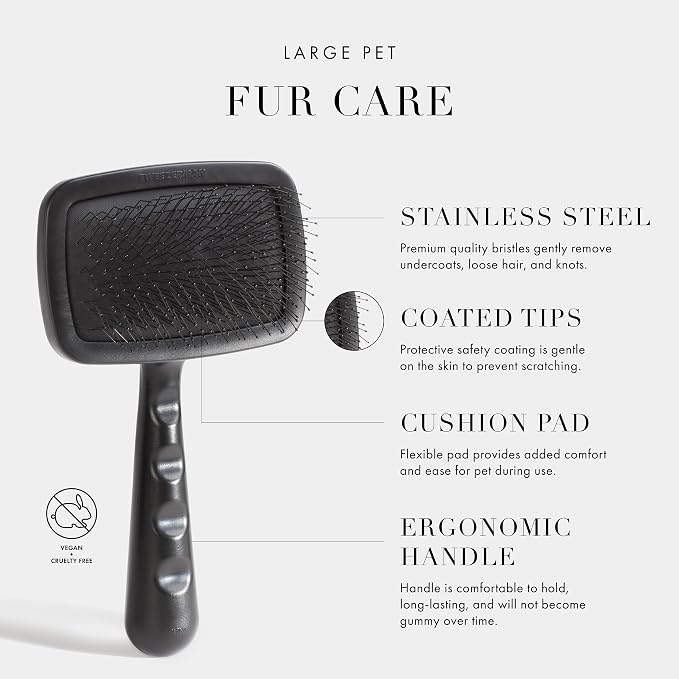 Tweezerman Slicker Brush for Pets-Grooming Brush with Coated Bristles