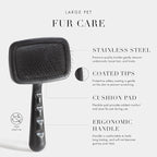 Tweezerman Slicker Brush for Pets-Grooming Brush with Coated Bristles