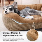 INVENHO Small Dog Bed Washable Orthopedic Calming Warming Durable Pet Bed with Anti-Slip Bottom