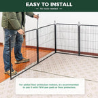 FXW Rollick Dog Playpen, Indoor, Yard & RV Camping, 32" H, 48 Panels | Easy setup, Heavy-duty, DIY layouts, for Small & Medium Dogs, Patented