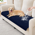 100% Waterproof Couch Covers for Dogs, 35"×59" Washable Couch Cover, Non Slip Sectional Couch Covers for 3 Cushion Sofa Cover Pet Friendly, Cat and Dog Couch Bed Cover-Navy Blue