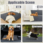 Smiry Waterproof Dog Bed Cover, Reversible Pet Blanket for Sofa Couch | Soft Washable Dog Blanket, Leakproof Couch Cover for Dogs Cats & Furniture Protection, 40x70, Dark Grey/Beige