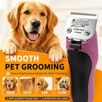 Size 40 Detachable Pet Grooming Clipper Blade with Ceramic Cutter, 0.25mm 1/100 Inch Cut Length, Silver, Compatible with Andis, Oster A5, Wahl KM10, 3 Pack