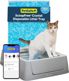 PetSafe ScoopFree Complete Smart Self-Cleaning Cat Litter Box - WiFi & App Enabled - Hands-Free Cleanup with Disposable Crystal Trays - Less Tracking, Superior Odor Control - Includes Disposable Tray | 2.4 GHz WiFi & App Enabled, Hands-Free Automatic C...