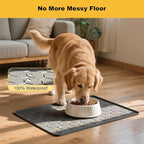 Pieviev Silicone Dog Cat Food Bowl Mat, Waterproof Raised Edge, 24'' x 16'' | Food-Grade Bpa-Free Pet Food Mat, Waterproof & Non-Slip, Raised Edges Contains Spills & Drips, Fits Pet Bowls and Fountains