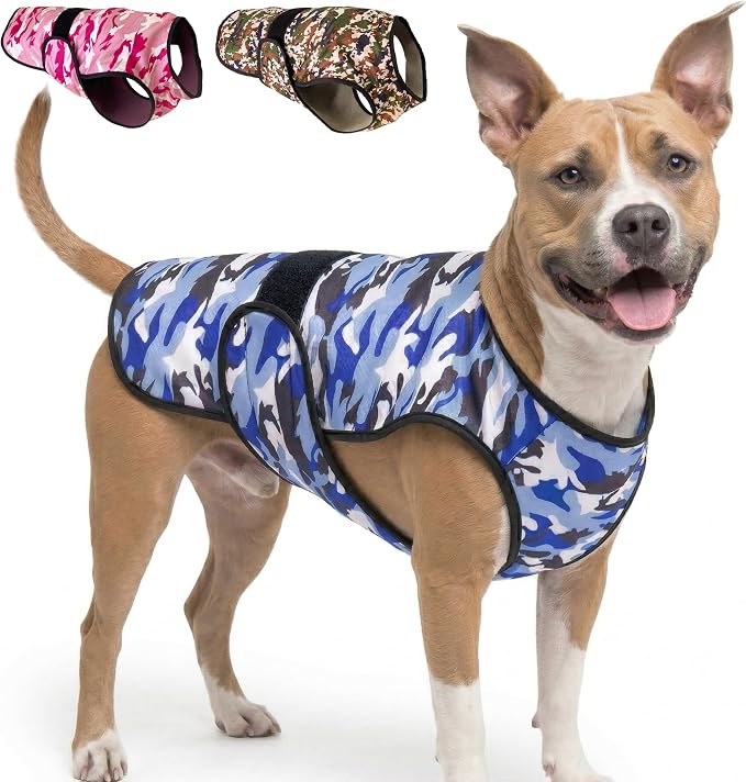 Dog Cooling Vest, 2-Layer Microfiber Cooling Jacket | Longer cooling duration, balanced comfort, UV protection, soft double-layer microfiber fabric, sizes to suit most dogs