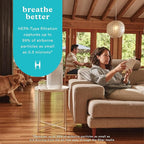Homedics Air Purifier 5-in-1 HEPA-Type Filtration 853 Sq Ft | UV-C Technology and Carbon Odor Filter, 4 Speeds, Essential Oil Aromatherapy Tray, for Medium Rooms