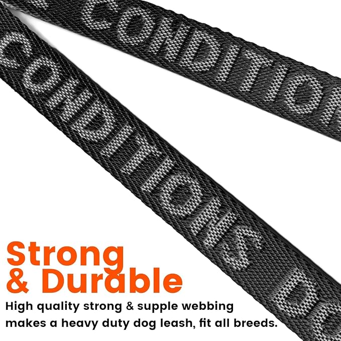 HOWGO Double Dog Leash,Tangle-Free 360 Swivel(Brown, Pro M-L Splitter) | Individually Adjustable Length, Coupler Leads 2 Dogs,Aviation Aluminum Hooks,Durable Nylon,No-Tangle Walking,All Breeds
