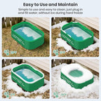 1.45 Gal/5.5L Heated Water Bowl, Extra Large Heated Dog Bowls for Outside, Safety Listed Heated Pet Bowl with Anti-Chew Cord for Dog & Cat Drinking Water in Winter, BPA-Free, Anti-Slip Base(Green)