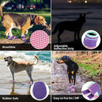 Dog Shoes for Hot Pavement Anti-Slip Dog Boots & Paw Protectors for Large Dogs Breathable Small Medium Large Dog Booties for Summer Hiking Outside Winter Snowy Day Dog Booties 4PCS