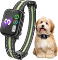 RPZ Automatic Dog Bark Collar for Small Medium Large Dogs 8-150 Lbs, Green | Rechargeable anti barking collar with bark count tracking, 4 training modes, 3 sensitivity levels and IP67 waterproof