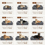 Comfort Expression Orthopedic Dog Beds for Large Sized Dog with Bolster | Waterproof Dog Couch Bed with Washable Cover & Non-Slip Bottom, Supportive Egg Crate Foam Large Pet Bed, 38x25 Inch