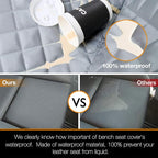 Car Seat Cover Waterproof Back Seat Cover for Kids and Dogs Without Smell Heavy Duty and Nonslip Rear Seat Protector Non Stick Fur Bench Seat Cover for SUV Van Easy to Install Machine Washable