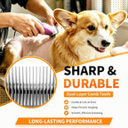 Size 3-3/4FC Detachable Pet Grooming Clipper Blade with Ceramic Cutter, 13mm 1/2 Inch Cut Length, Silver, Compatible with Andis, Oster A5, Wahl KM10, 1 Pack