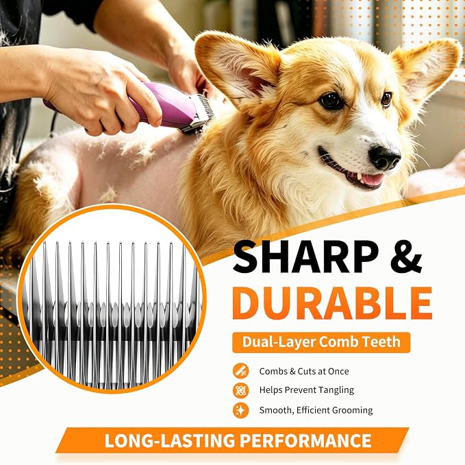 Size 3-3/4FC Detachable Pet Grooming Clipper Blade with Ceramic Cutter, 13mm 1/2 Inch Cut Length, Silver, Compatible with Andis, Oster A5, Wahl KM10, 1 Pack