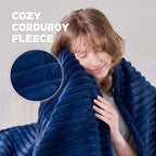 Waterproof Calming Dog Blanket for Large Dogs, Noiseless Soft Plush Pet Blanket for Bed, 500GSM Thick Faux Fur Pet Throw, Cozy Couch Furniture Protection Washable, Night Blue, 50x60IN