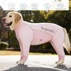 Dog Sun Protection Cooling Suit UPF 50+, Quick-Dry Breathable Jumpsuit for Large & Medium Dogs, Outdoor Dirt-Resistant Shedding Control Pet Apparel (Blush Pink, X-Large)