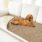 Smiry Waterproof Dog Bed Cover, Reversible Pet Blanket for Sofa Couch | Soft Washable Dog Blanket, Leakproof Couch Cover for Dogs Cats & Furniture Protection, 40x80, Camel/Beige