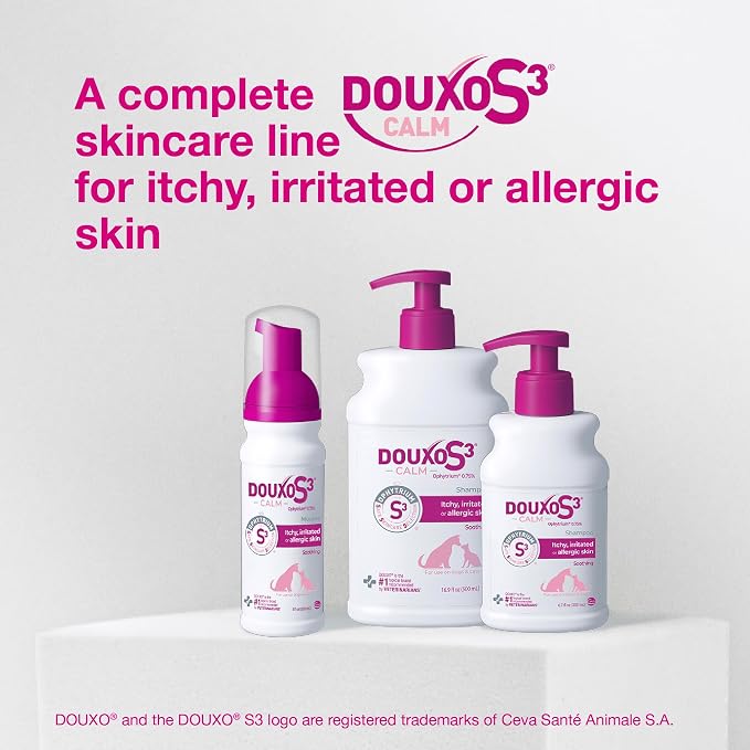 Douxo S3 Calm Itch Soothing Mousse for Dogs & Cats | Helps Support Itchy, Irritated or Allergic Skin, Soothing Dog Skin Allergies - Itch Relief for Dogs, 5 fl oz