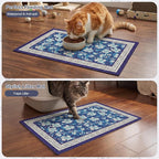 Glittme Cat Litter Mat, 33"x22" Non-Slip Washable Trapping Mat for Cats | Litter Trapping Mat With Thick PVC Coil To Catch Scatter, Soft On Paws And Waterproof Bottom To Protect Floors