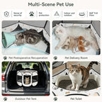 Siedihit Dog Cat Playpen, Puppy Pet Playpen Indoor for Small Dog Crate Tent | Cage Outdoor, Portable Pop Up Dogs Enclosure Kennel with Carrying Case for Dogs/Cats/Rabbits (Cute, Small)