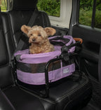 Pet Gear No-Zip View 360 Pet Carrier & Car Seat, 15", Bright Lilac | Ultra Lite, Booster Seat Frame, Mesh Ventilation, Push Button Entry, No Tools Required, For Small Dogs & Cats