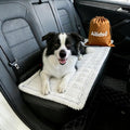 Dog Car Seat Cover, Pet Couch Covers for Car and Sofa,Non-Slip Backseat Pet Bed Mat, Machine Washable, Soft Plush Travel Seat Protector with Storage Bag (White,23.6''×70'')