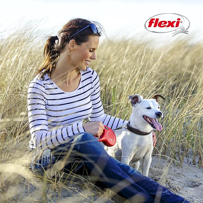 FLEXI® Classic Cord Retractable Dog Leash, Medium, 16 ft - Pink | German engineered, original flexi leash, durable quality for dogs up to 44 lbs, tangle-free, walking, reliable brake system