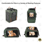 EliteField Deluxe Backpack Pet Carrier for Cats and Dogs (3-Year Warranty) | Airline Approved, Waterproof, 3 Scratch-Resistant Mesh Doors, Fleece Mat, Built-In Leash, Seat Belt Loops, Suitcase Sleeve