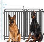 Thickened Dog Playpen Foldable Metal Yard Fence32/43inch Compact Portable Animal Barrier Fence for Indoor Outdoor (16 Panels, 43 inch)