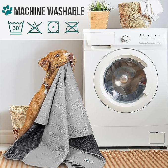 PetAmi Waterproof Couch Cover for Dog Bed Sofa Blanket 102x82 Light Gray