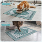 Glittme Cat Litter Mat, 24"x15" Non-Slip Washable Trapping Mat for Cats | Litter Trapping Mat With Thick PVC Coil To Catch Scatter, Soft On Paws And Waterproof Bottom To Protect Floors