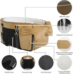 Dog Car Seat for Small Dogs Adjustable Portable Center Console Dog Car Seat Removable Cat Booster Cars Seats - Safety Belt with Cushion Anti-Collapse for Puppy Kitten Up to 15 Lbs