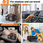 pidipiti 19x13x9 top Expandable pet Carrier, for Small Dog/cat up to 10 lbs | TSA Approved,with 2 pockets,zipper lock,leakproof,good Visibility,for Southwest Lufthansa Airlines,Air Canada,Amtrak Train