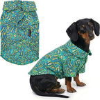 Parisian Pet Tribal Leaves Dog Shirt - Cotton Clothes for Large Dogs - Stylish Tropical Dog Outfit - Lightweight and Soft Puppy Clothes - Trendy Tshirts for Dogs - Comfortable Summer Camp Pet Apparel