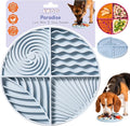 Paradise - Dog Lick Mat for Slow Feeding & Anxiety - Non-Slip Silicone Slow Feeder with Suction Cups - Dishwasher Safe Pet Dish for Grooming, Training, and Boredom Relief (Sky)