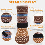 KOOLTAIL Dog Socks to Prevent Licking Paws for Hardwood Floors Anti Slip,Warm Winter Pet Boots&Paw Protector with Grippers,Double Sides Puppy Shoes Booties for Small Medium Large Senior Dogs S