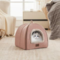 WINDRACING Cat Bed for Indoor Cats - Cat Cave Cat House Cats Tent with Removable Washable Cushioned Pillow, Soft and Self Kitten beds