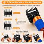 Sheep Shears for Dogs, 200W Max Dog Clippers for Grooming Thick Hair | Spare Blade, 2 Guide Combs, Carry Case, 10ft Cord, 2000-6600 RPM, Low Noise, for Sheep, Goats, Alpacas & Large Dogs