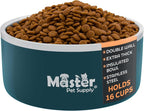 Master Pet Supply Stainless Steel Dog Bowls - 128 oz, Heavy Duty - Emerald Sea, Double Wall Extra-Thick Insulated, Non-Slip Pet Water Bowl for Dogs, Cats & Pets, Anti Rust Metal, Dish Washer Safe