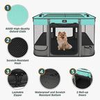Paw Ballet Foldable Pet Kitten Playpen, Upgrade Waterproof Portable Dog Cat Playpen Kennel Tent for Small Cat Dog, Retractable Shade Cover, Indoor Outdoor Use for Small Pet.