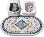Bienbee Cat Litter Mat, 33" x 22" Dense Trapping Mesh for Litter Boxes | Litter Box Mat with PVC Mesh, Waterproof &Urineproof, Non-Slip Grip, Soft On Kitty Paws and Easy to Clean to Protect Floor