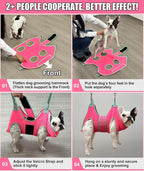 Kkiimatt Dog Grooming Hammock, Medium Hanging Harness Holder Hanger for Nail Clipping,Nail Trimming Hammock,Dog Sling Restraint with Thick Fabric Neck Support for Claw Care