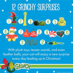 Dr. Seuss for Pets How the Grinch Stole Christmas Cat Advent Box with 12 Surprise Toys and Accessories Cat Stocking Stuffers, Cat Christmas Gifts, Christmas Gifts for Cats